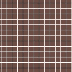 Grid Pattern - Nutmeg and White