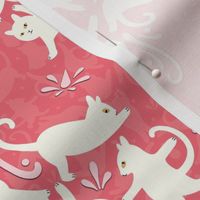 Romantic Cat Damask - small size 