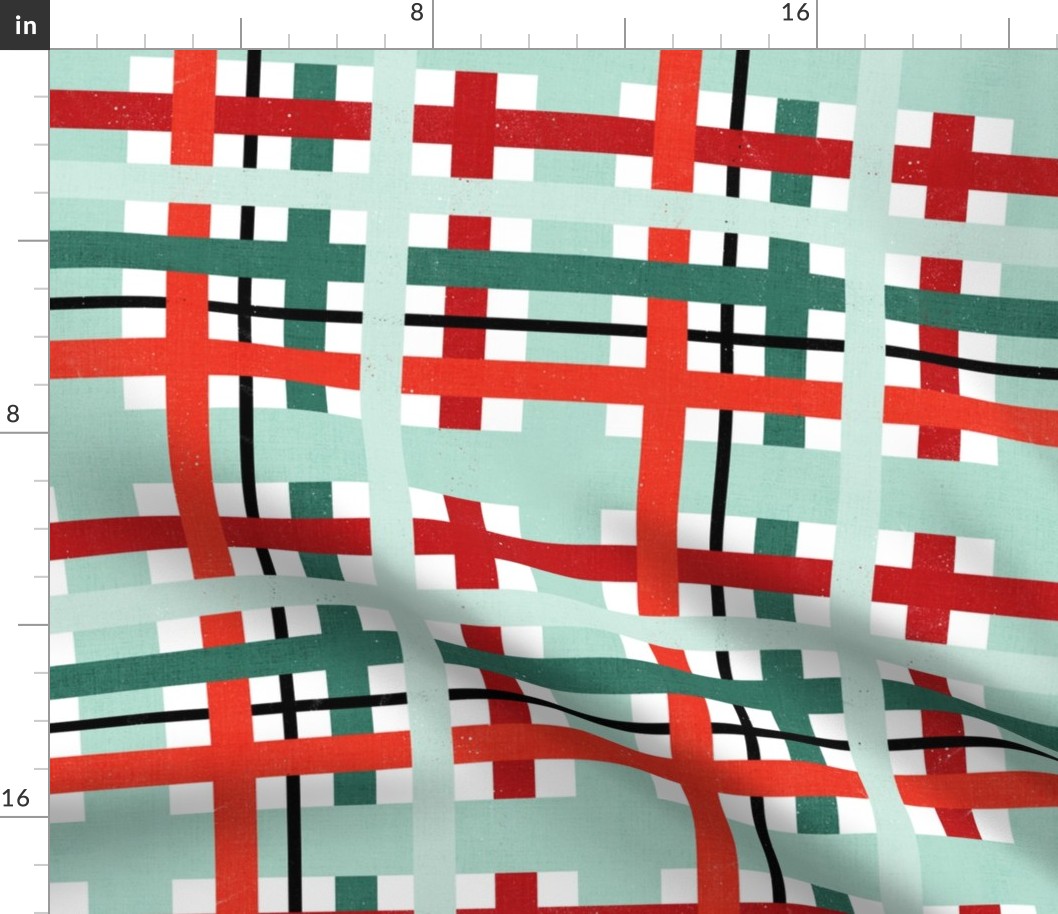 Whimsy Holiday Plaid// Whimsical Wonderland (mint - pine - red)
