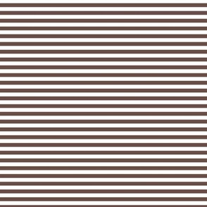 Small Horizontal Bengal Stripe Pattern - Nutmeg and White