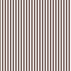 Small Vertical Bengal Stripe Pattern - Nutmeg and White
