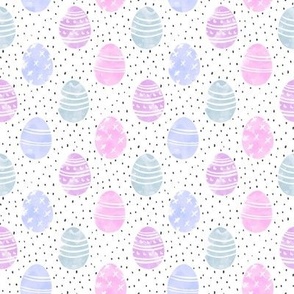 MEDIUM watercolor Easter eggs fabric