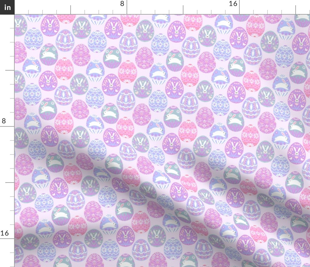 MEDIUM pastel Easter eggs fabric