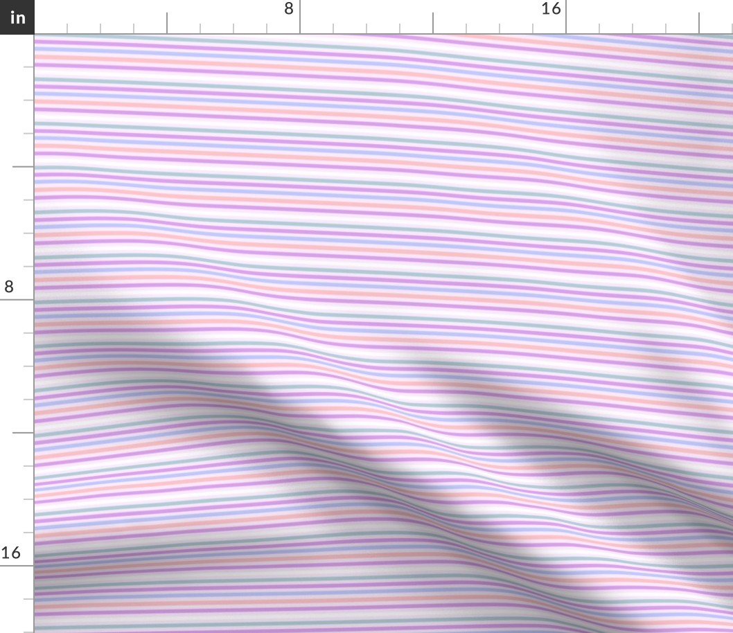 MINI pastel stripe fabric - easter fabric