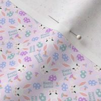 MINI hoppy easter fabric - pastel easter rabbit fabric