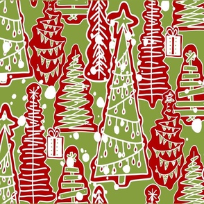 Christmas Trees Doodles