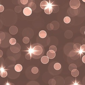 Large Sparkly Bokeh Pattern - Nutmeg Color