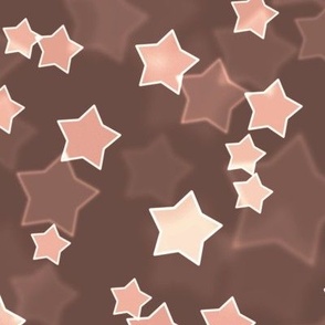 Large Starry Bokeh Pattern - Nutmeg Color