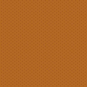 Extra small - miniature dots - Burnt Sienna brown dots on an Autumn Brown background