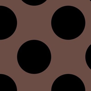 Large Polka Dot Pattern - Nutmeg and Black