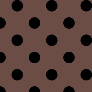 Big Polka Dot Pattern - Nutmeg and Black