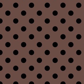 Polka Dot Pattern - Nutmeg and Black