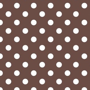 Polka Dot Pattern - Nutmeg and White
