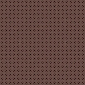 Micro Polka Dot Pattern - Nutmeg and Black