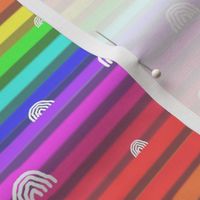 linen pastel rainbow stripes white rainbows