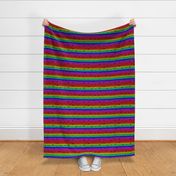 linen dark rainbow stripes black rainbows