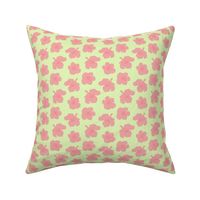 Hibiscus and dots S - Pale Yellow
