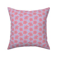 Hibiscus and dots S - Lavender