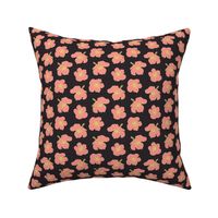 Hibiscus and dots S - Black