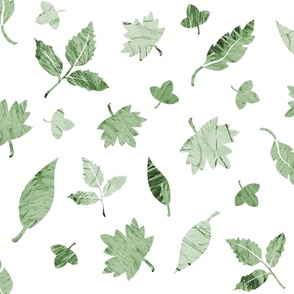 Green Leaves Fabric, Wallpaper and Home Decor | Spoonflower