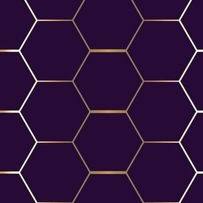 Gold Hex on Purple Royal 