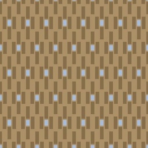 Newegon: Golden Brown & Chambray Blue Rustic Geometric, American Indian, Lodge, Southwest