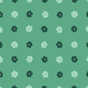 Emerald Green Floral Simple