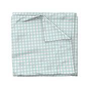 Pastel blue 5/8” gingham