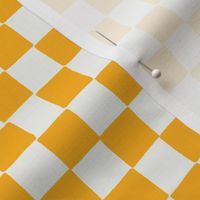 Painted yellow squares - medium checkerboard