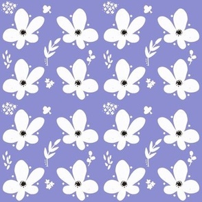Purple and white flowers