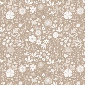 Floral ditsy sepia