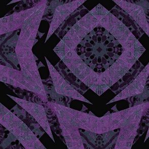 Goth Colors:  Purple Geometry - LARGE