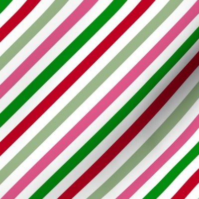 Christmas Stripes - diagonal