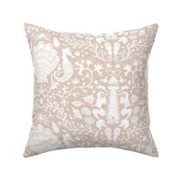 summer beach damask grayish pink | large