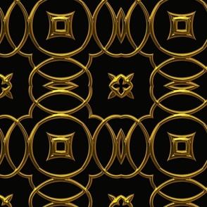 Black and gold ornamental pattern