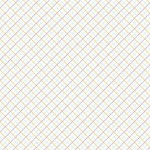 colorful diagonal tattersall check on white