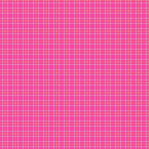 rope plaid windowpane on pink | small