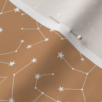 Little astronomer - The boho zodiac signs constellation written in the stars dreamers mustard yellow camel