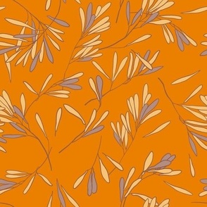 Autumn mood (3), ash seeds on orange
