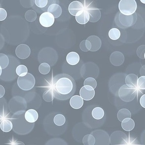 Large Sparkly Bokeh Pattern - Faded Denim Color