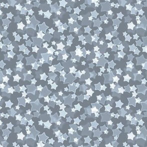 Small Starry Bokeh Pattern - Faded Denim Color