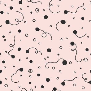 Abstract festive geometric pattern in pink and grey