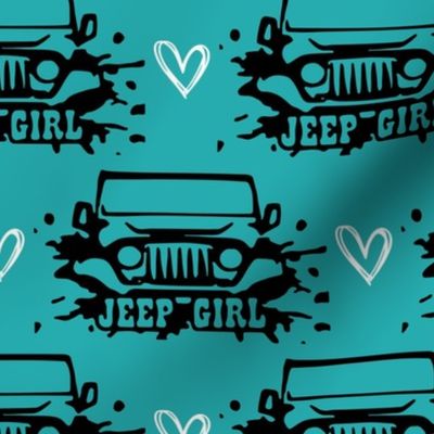 Jeep Girl Turquoise Blue