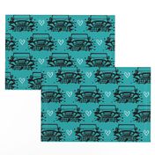 Jeep Girl Turquoise Blue