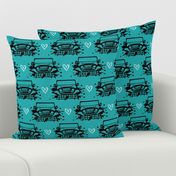 Jeep Girl Turquoise Blue