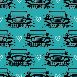 Small Jeep Girl Turquoise Blue