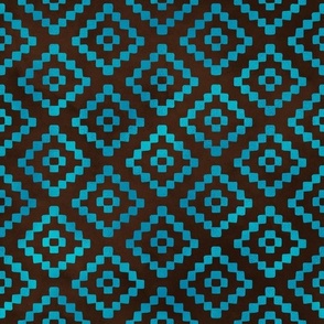 Smaller Ride 'Em Cowboy Western Tribal Aztec in Turquoise