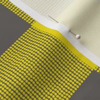 Fun Pearls and Dots Textured Buffalo Checks Bright Colors Mix Large 2 Whimsical Funky Retro Checks Pattern in Bright Colors Lemon Lime Yellow EBDD1F Kendall Charcoal Gray Warm Gray 686662 Bold Modern Geometric Abstract