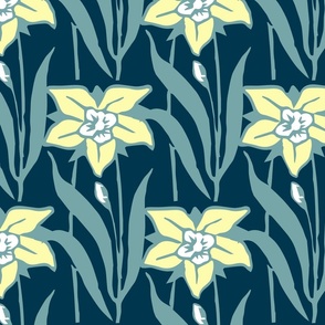 Art Nouveau Daffodils