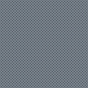 Micro Polka Dot Pattern - Faded Denim and Black